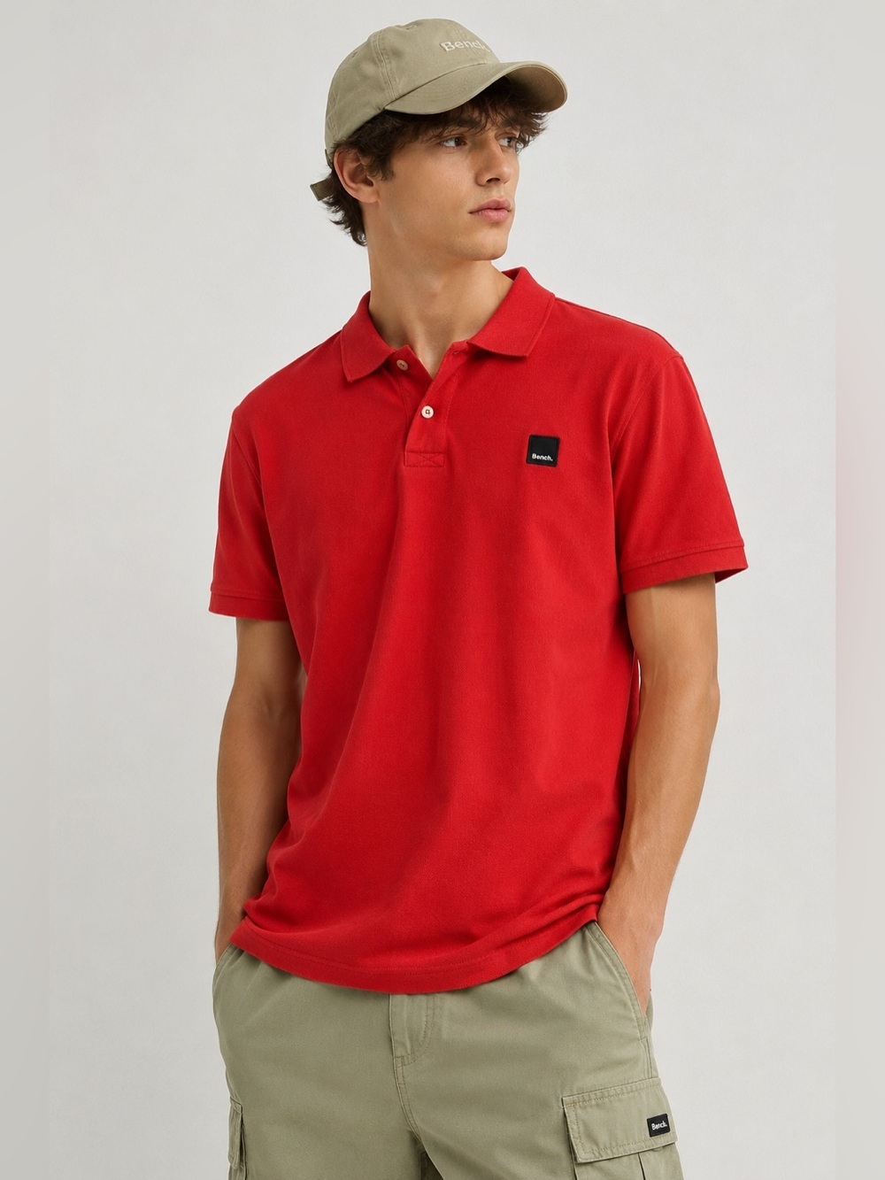 Bench Red Polo Shirt Men’s XL Short Sleeve Casual Polo Tee